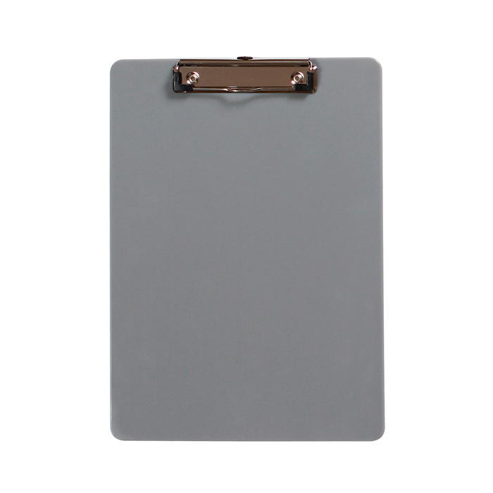 DK-093, Tabla porta documentos fabricada en plástico PS con clip de acero inoxidable y acabado brillante. Ideal para llevar a donde quieras.